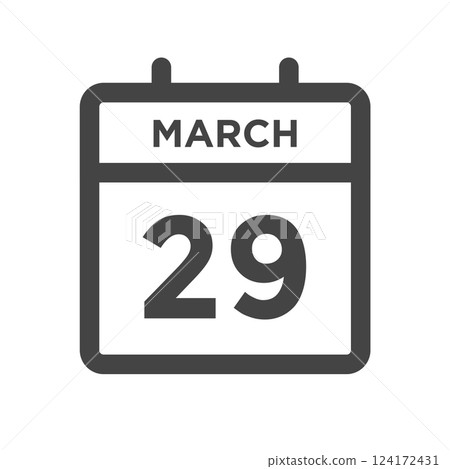 March 29 Calendar Day or Calender Date for Deadlines or Appointment March 29 Calendar Day or Calender Date for Deadlines or Appointment 124172431