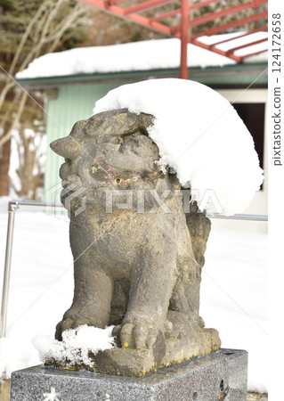 冬季拍攝北海道函館赤川三島神社境內 124172658