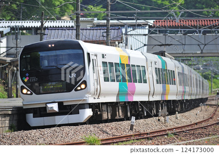 中央幹線上野原JR東日本E257系M-108編組(松本)梓海司 中央幹線上野原JR東日本E257系M-108編組(松本)梓海司 124173000