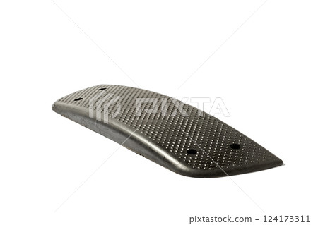 Detailed Image of a Black Skateboard Deck with Textured Surface and Holes for Mounting or Grip, Perfect for Skateboarding Enthusiasts and Collectors Alike Detailed Image of a Black Skateboard Deck with Textured Surface and Holes for Mounting or Grip, Perfect for Skateboarding Enthusiasts and Collectors Alike 124173311