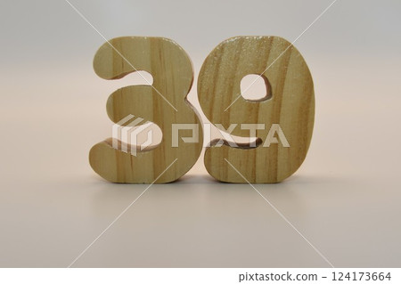 木製數字 木製數字 124173664