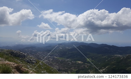 Landscape with mountains view in Montenegro 124173836