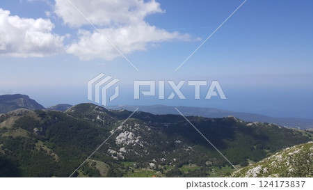 Landscape with mountains view in Montenegro 124173837