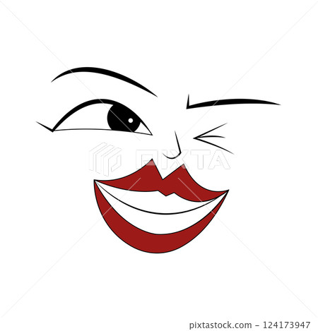 Flat happy expression emote avatar 124173947