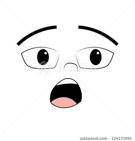 Flat surprised expression emote avatar Flat surprised expression emote avatar 124173992