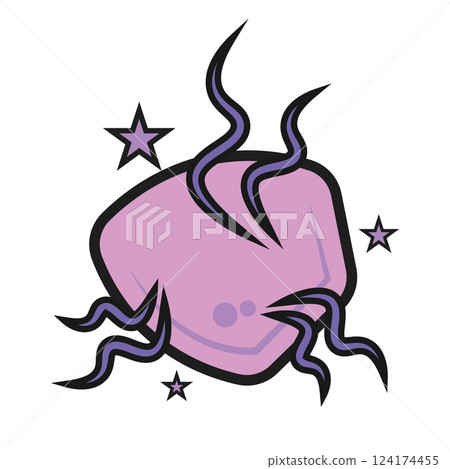 Isolated purple stun effect magic icon 124174455