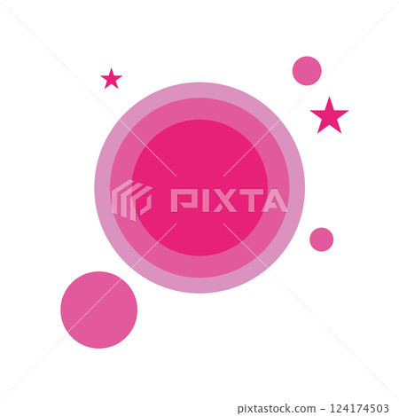 Isolated pink magician bubble magic icon 124174503
