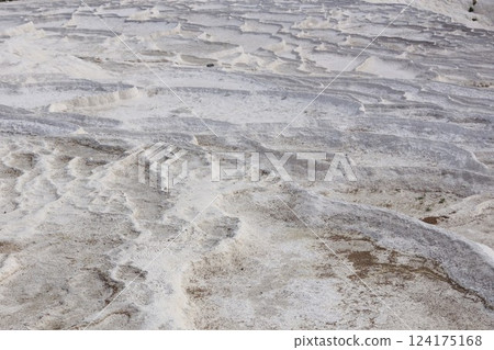 Pamukkale travertine terraces in Turkey 124175168