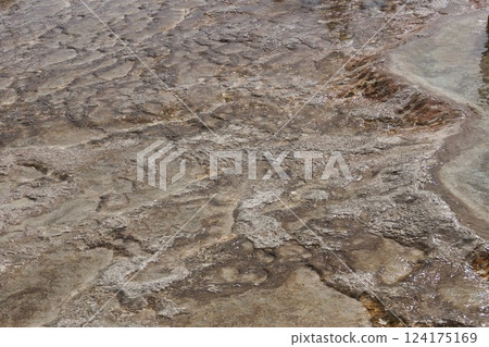 Pamukkale travertine terraces in Turkey 124175169