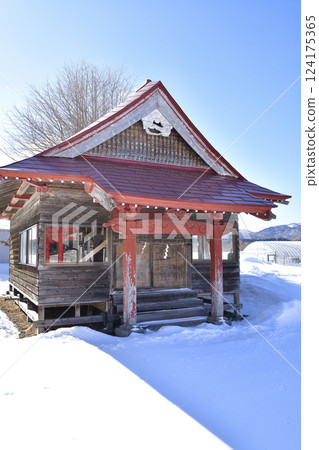 冬季拍攝北海道北斗市中野稻荷神社的場地 124175365