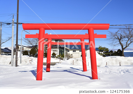 冬季拍攝北海道北斗市中野稻荷神社的場地 124175366