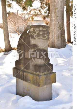 冬季拍攝北海道北斗市清川稻荷神社的場地 冬季拍攝北海道北斗市清川稻荷神社的場地 124175742