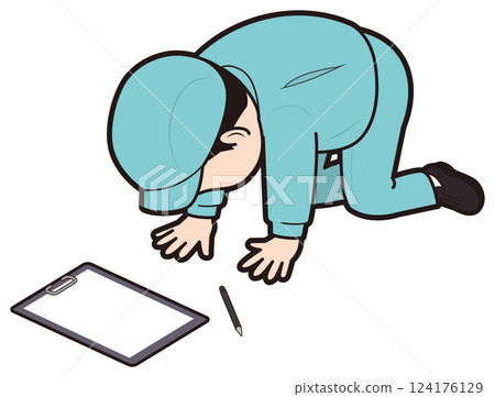 沮喪的男性工廠工人 124176129