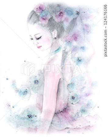 芭蕾舞女演員低頭 124176166