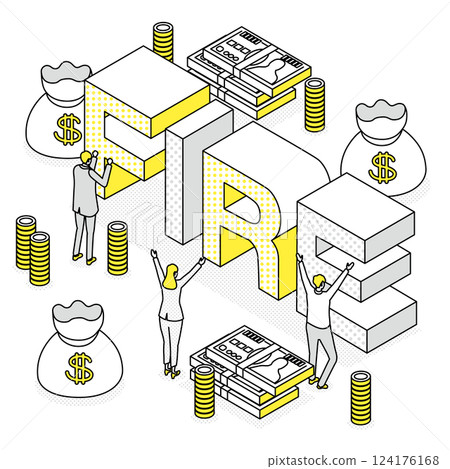 FIRE (Financial Independence/Early Retirement) illustration 124176168