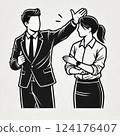 Illustration of a businessman encouraging a colleague 124176407