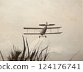 Aircraft flying in the sky, 1930s, prewar, airplanes 124176741