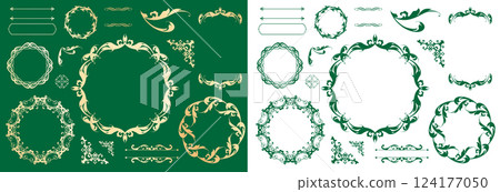 Antique frame design set 124177050