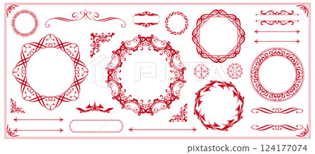 Antique frame design set 124177074