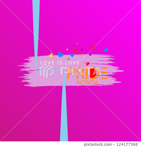 Love Is Love Happy Pride Month Celebration Design 124177368