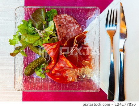 Appetizing assorted meat 124177850