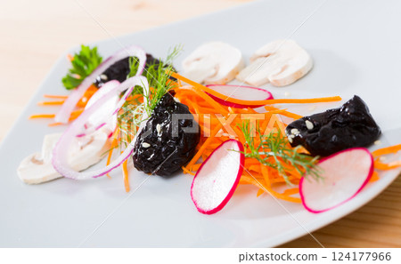 Salad with grated carrot Salad with grated carrot 124177966