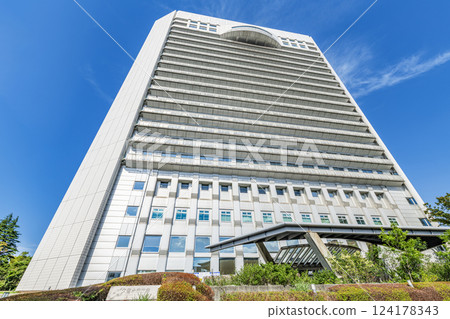 Kurume City Hall in clear skies, Fukuoka Prefecture Kurume City Hall in clear skies, Fukuoka Prefecture 124178343