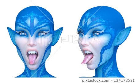 female alien face 124178551