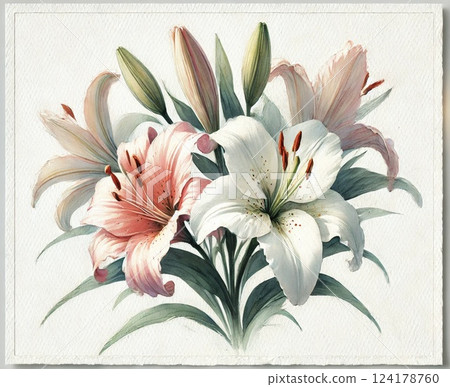 Lily of flowers 124178760