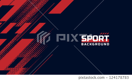 Abstract sport background with red and navy color and copy space area 124178783