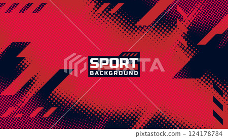 Abstract sport background with red and navy color and copy space area 124178784