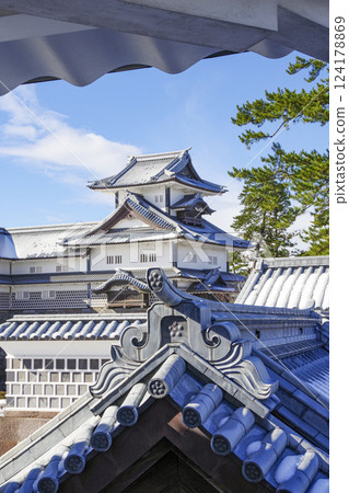 The Hishi Yagura turret seen from the Kahoku Gate of Kanazawa Castle 124178869