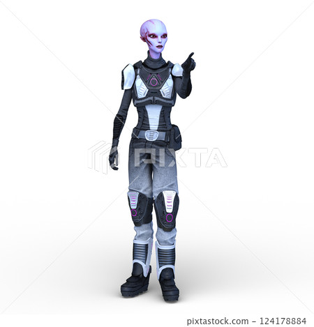Female alien 124178884