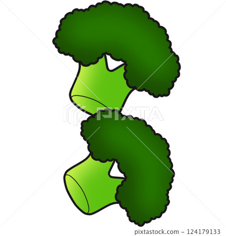 The illustration of a broccoli The illustration of a broccoli 124179133