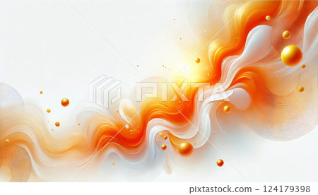 White base + orange (4:3) ~A sunny space where warm orange dances~ 124179398