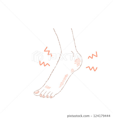 足部疼痛足部護理 124179444
