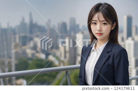 在城市工作的婦女 在城市工作的婦女 124179611