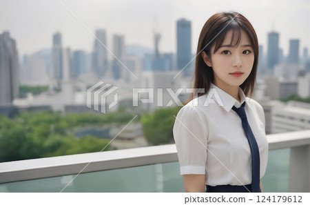 在城市工作的婦女 在城市工作的婦女 124179612