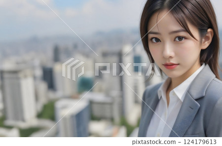 在城市工作的婦女 在城市工作的婦女 124179613