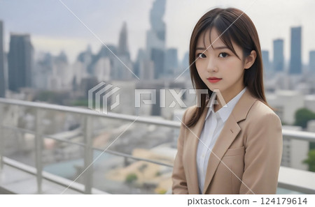 在城市工作的婦女 124179614