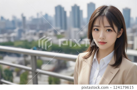 在城市工作的婦女 在城市工作的婦女 124179615