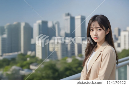 在城市工作的婦女 124179622