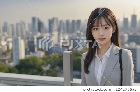 Women working in the city 124179652