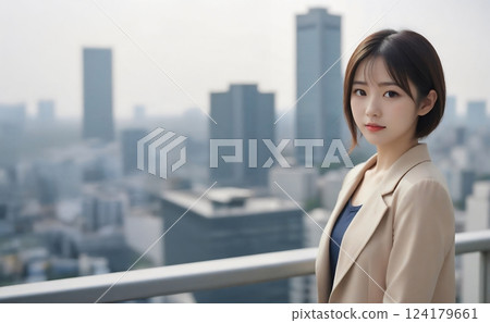 Women working in the city 124179661