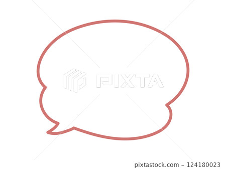 Simple fluffy speech bubble 124180023
