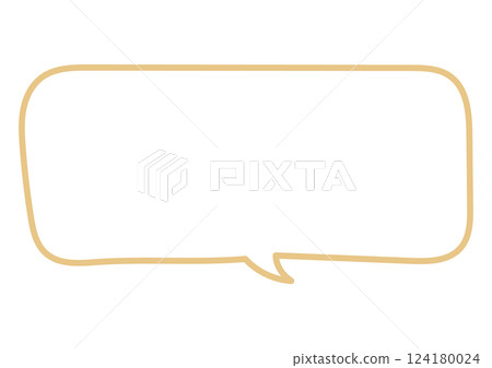 A simple rectangular handwritten speech bubble A simple rectangular handwritten speech bubble 124180024