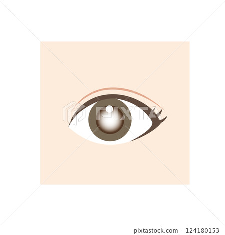 Cataract eye illustration 124180153