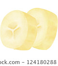 Banana cut into slices 124180288