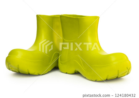 green rubber boots green rubber boots 124180432