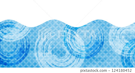 Japanese pattern wave summer background 124180452